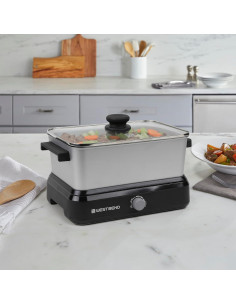 Olla de Cocción Lenta West Bend 5 Cuartos Antiadherente Plata 2