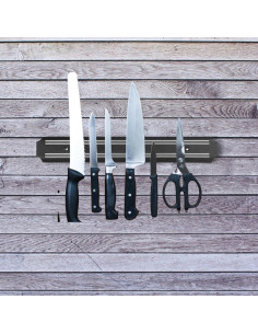 Soporte Magnético para Cuchillos Genérico 40 cm Negro Moderno 2