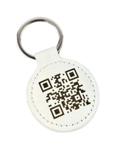 Llave de Cuero Personalizada con Código QR - Publicidad Inteligente 2