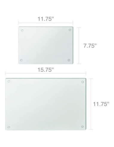 Conjunto de 4 Tablas de Cortar de Vidrio Murrey Home 40x30cm