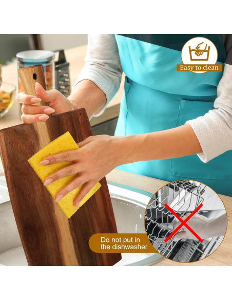 Juego de 3 Tablas de Cortar de Madera Zhehao - Acacia 40x30 cm