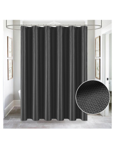 Cortina de Ducha Tititex Negra 72x72 cm PEVA Impermeable