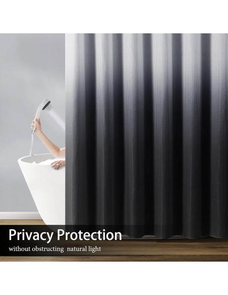 Cortina de Ducha Ombre Negra y Blanca Naturoom 72x72 cm