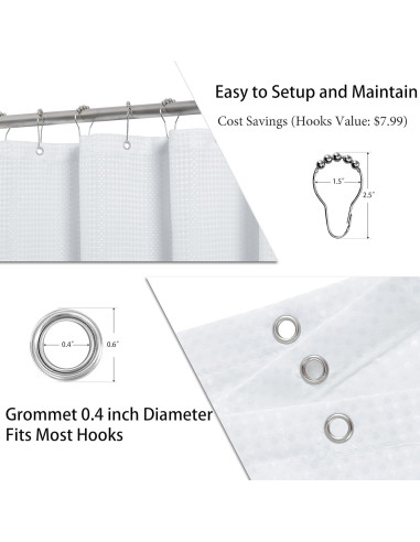 Cortina de Ducha Ombre Negra y Blanca Naturoom 72x72 cm