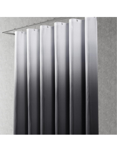 Cortina de Ducha Ombre Negra y Blanca Naturoom 72x72 cm