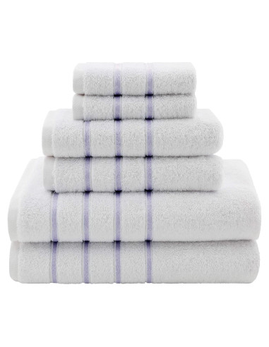Juego de Toallas Dorlion 6 Piezas 100% Algodón Turco Lila