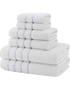 Juego de Toallas Dorlion 6 Piezas 100% Algodón Turco Lila 2