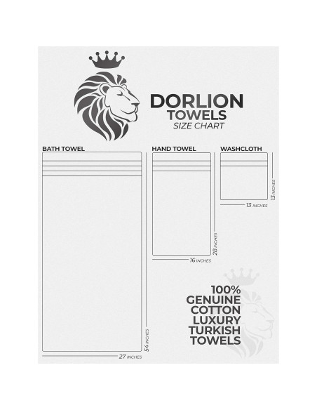 Juego de Toallas Dorlion 6 Piezas 100% Algodón Turco Lila