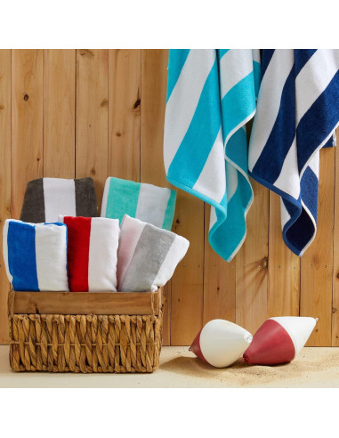 Juego de Toallas de Playa Market & Place Rayas de Cabana 4-Pack