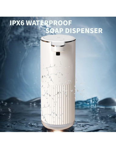 Dispensador Automático de Jabón Fiecco Blanco 385ml Sin Contacto