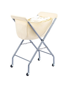 Carro de lavandería ELYKEN con ruedas y bolsa extraíble 52L