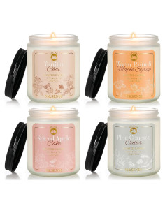 Conjunto de Velas de Soja M&SENSE - 4 Aromas Otoñales 1.77 kg