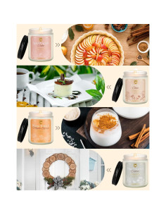 Conjunto de Velas de Soja M&SENSE - 4 Aromas Otoñales 1.77 kg 2