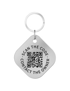 Anillo de Llavero Inteligente PIKEEPER con Etiqueta QR Plata