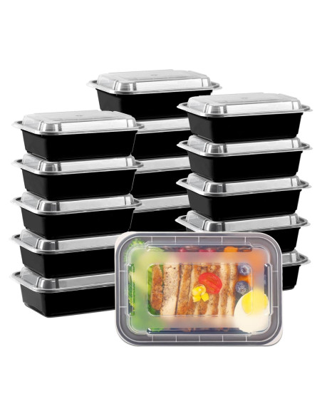 Moretoes 15 Contenedores de Comida Reutilizables 680ml Moretoes 15 Contenedores de Comida Reutilizables 680ml