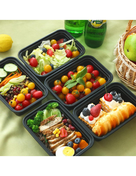 Moretoes 15 Contenedores de Comida Reutilizables 680ml Moretoes 15 Contenedores de Comida Reutilizables 680ml