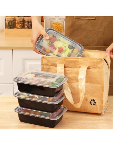 Moretoes 15 Contenedores de Comida Reutilizables 680ml