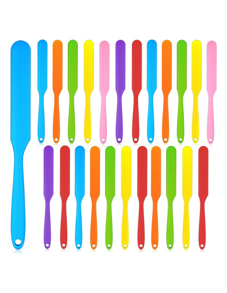 Juego de 24 Espátulas de Silicona Lasnten Multicolor