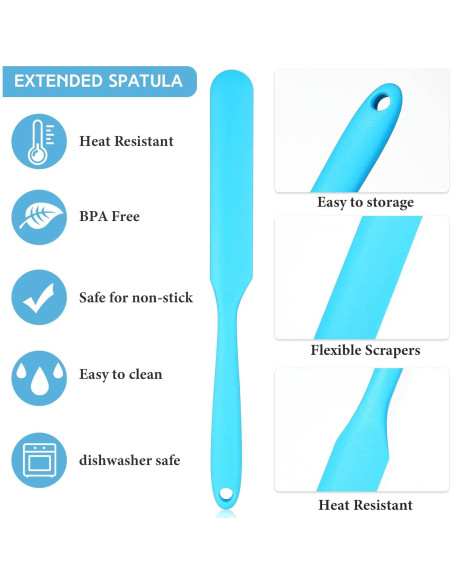Juego de 24 Espátulas de Silicona Lasnten Multicolor