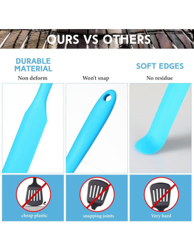 Juego de 24 Espátulas de Silicona Lasnten Multicolor