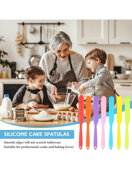 Juego de 24 Espátulas de Silicona Lasnten Multicolor