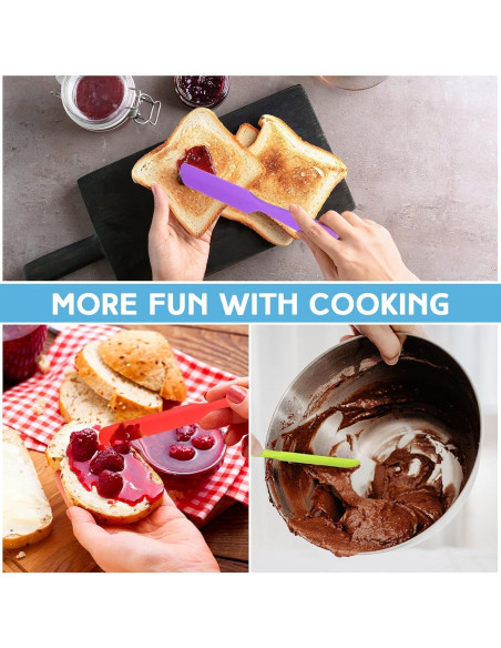 Juego de 24 Espátulas de Silicona Lasnten Multicolor