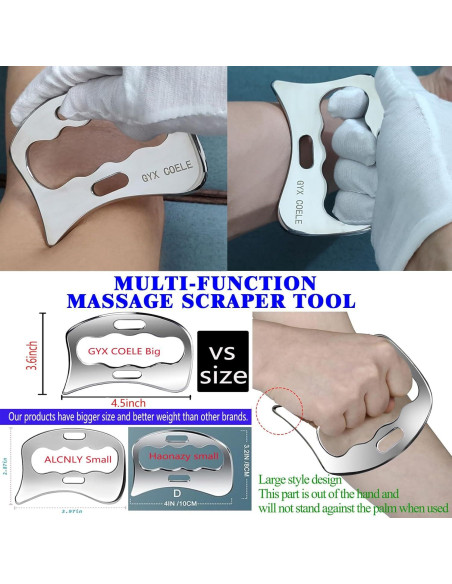 Conjunto Gua Sha de Acero Inoxidable 4 en 1 GYX COELE