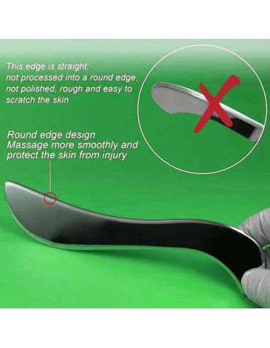 Conjunto Gua Sha de Acero Inoxidable 4 en 1 GYX COELE