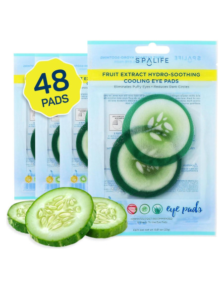 Almohadillas Frías para los Ojos SpaLife - 48 Unidades Pepino