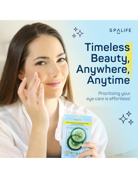Almohadillas Frías para los Ojos SpaLife - 48 Unidades Pepino