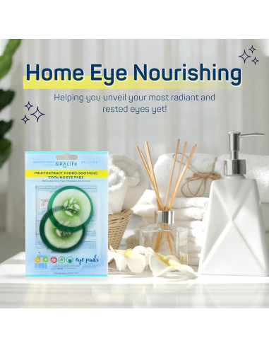 Almohadillas Frías para los Ojos SpaLife - 48 Unidades Pepino