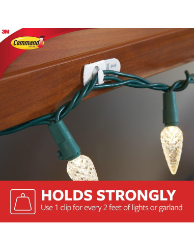 Clips Decorativos Command 40 Unidades con Tiras Adhesivas