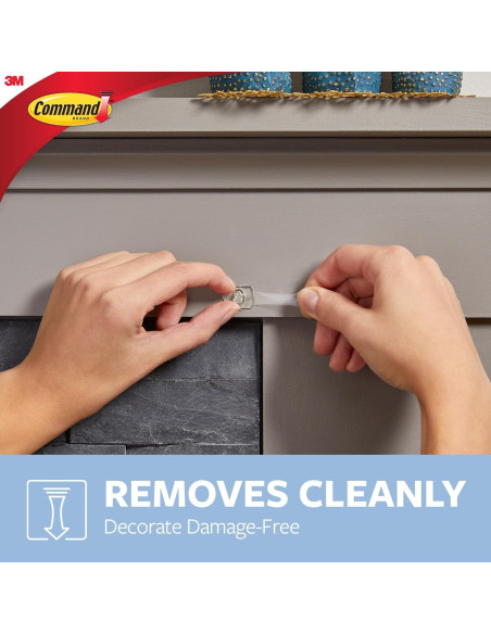 Clips Decorativos Command 40 Unidades con Tiras Adhesivas