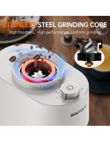 Molino de Café Burr SOWTECH Beige 38 Configuraciones Molienda