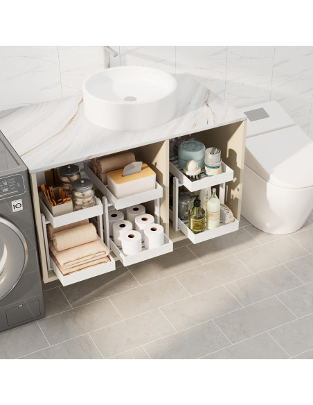 Organizadores de Bajo Fregadero APRTAT - 2 Niveles de Bambú