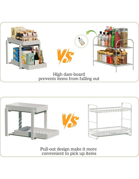 Organizadores de Bajo Fregadero APRTAT - 2 Niveles de Bambú