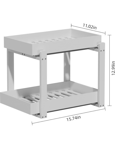Organizadores de Bajo Fregadero APRTAT - 2 Niveles de Bambú