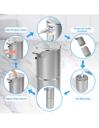 Dispensador Automático de Jabón Espumoso Sylfu 380ml USB