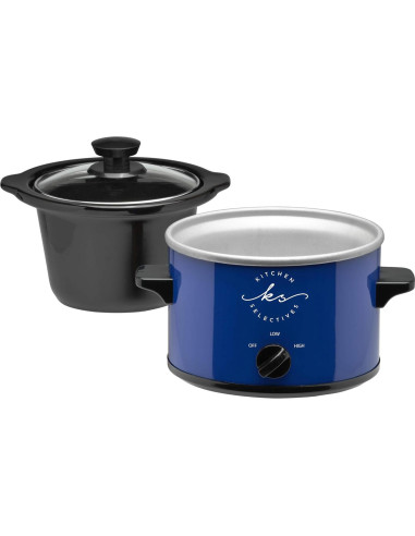 Olla de Cocción Lenta Kitchen Selectives 1.5L Azul Cobalto
