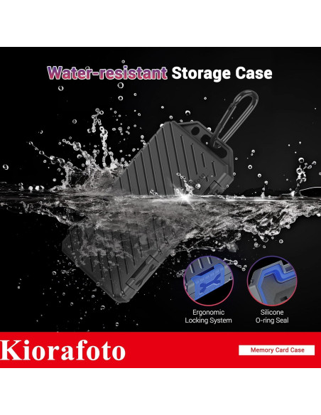 Estuche Organizador Kiorafoto para 36 Tarjetas SD y 74 TF