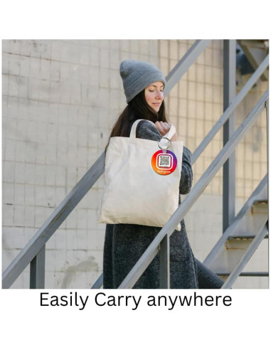 Llavero Personalizado Redondo 5cm con Código QR Set de 2