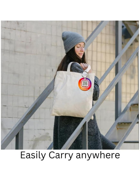 Llavero Personalizado Redondo 5cm con Código QR Set de 2