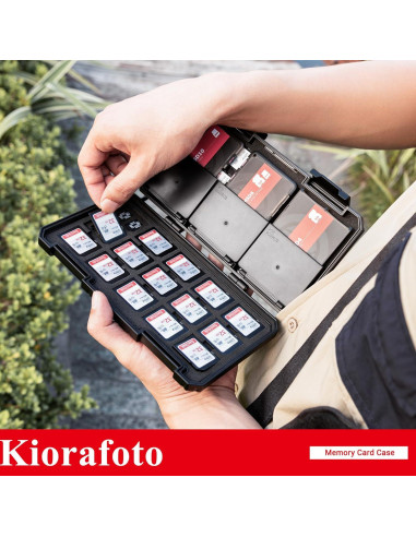 Estuche Organizador Kiorafoto para 36 Tarjetas SD y 74 TF