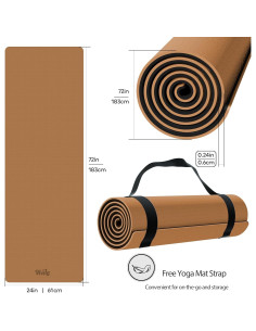 Alfombrilla de Yoga TPE Antideslizante Welia 6mm Doble Cara 2
