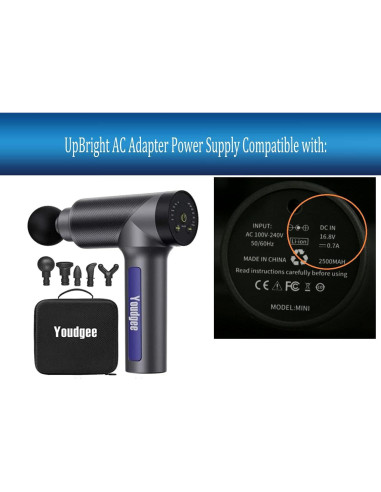 Adaptador de CA UpBright 16.8V para Pistola de Masaje Youdgee H1