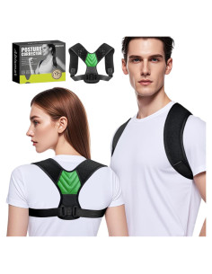 Corrector de Postura Abismat Verde Ajustable para Hombres y Mujeres