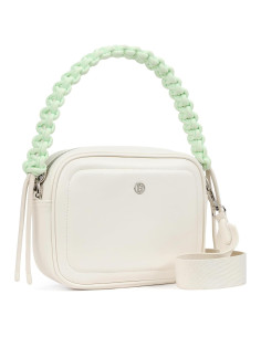 Bolso Cruzado BOSTANTEN de Cuero Vegano para Mujeres - Blanco y Beige