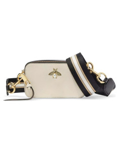 Bolso de cámara Bee Purse para mujer, cuero PU, 19x12x7.5cm