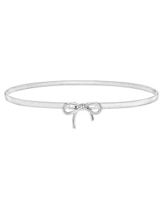 Cinturón Elástico de Metal Delgado Sansths para Mujeres - Plata
