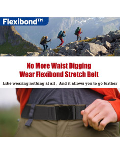 Cinturón Elástico para Hombres Flexibond Gris Carbón 61-112 cm 2